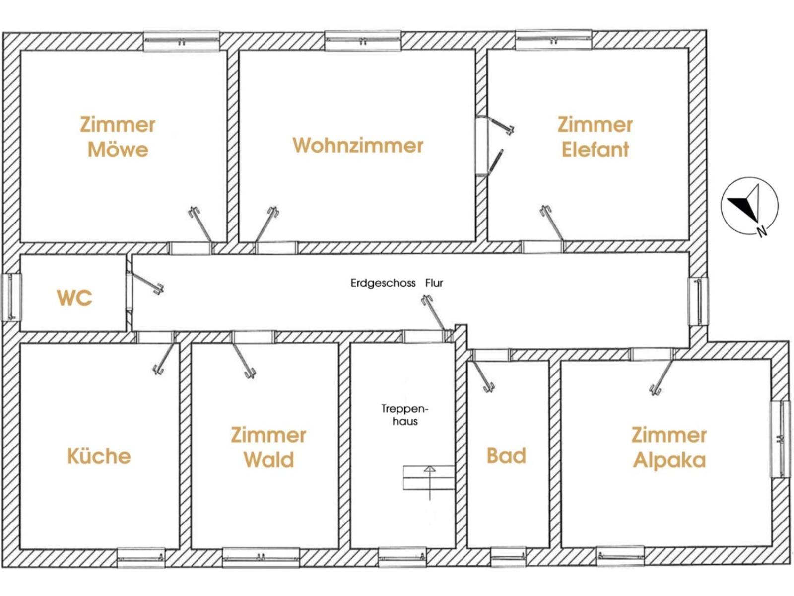 Gelbes Haus Seenland Ferienwohnungen Xl Elsterheide Buitenkant foto